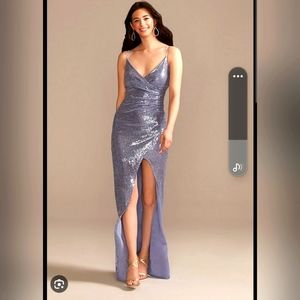 Emerald sundae shimmer blue purple periwinkle gown xl